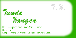 tunde wanger business card