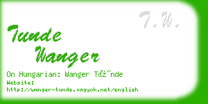 tunde wanger business card